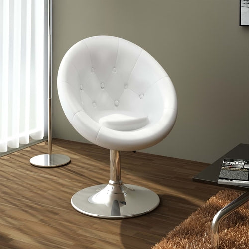 Bar Stool White Faux Leather